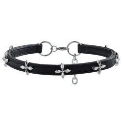 Joy Jewels Collier Ras de cou fin Cross Flow Noir